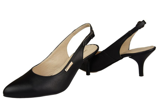 Damenschuhe Sandalen, Naturleder, Schwarz 910 ElitaBut