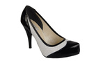 Damenschuhe Pumps Naturleder Weiß Schwarz 770 ElitaBut