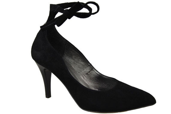 Damenschuhe Pumps, natürliches Wildleder, Schwarz 983 ElitaBut