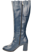 Klassische Damenstiefel, Naturleder, Marineblau 176 ElitaBut
