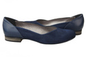 Damen-Ballerinas, Naturleder, Marineblau 984 ElitaBut