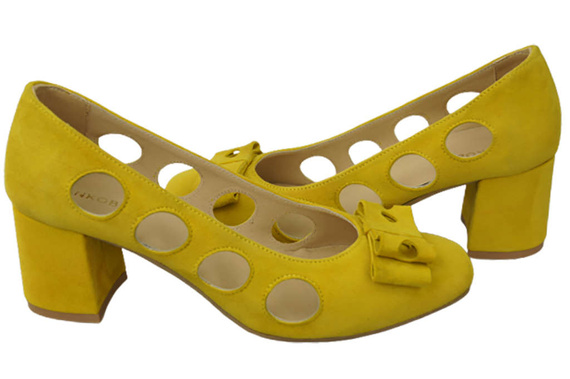 Damenschuhe Zitronenpumps Natürliches Wildleder 182 ElitaBut