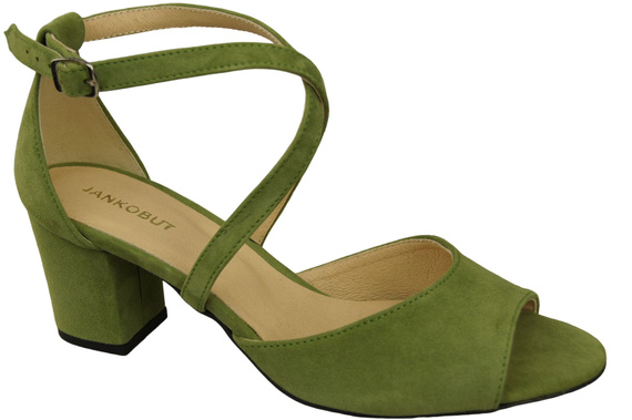Damenschuhe Pistaziensandalen, Naturleder, Wildleder 111 ElitaBut