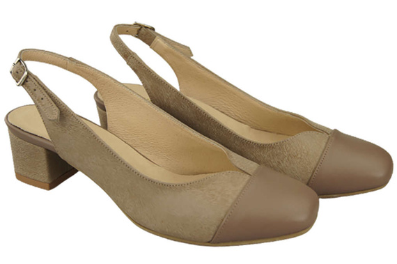 Damenschuhe Sandalen Naturleder 165 Cappuccino ElitaBut