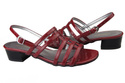 Damenschuhe Sandalen mit flachem Absatz Burgunderrot 622 ElitaBut