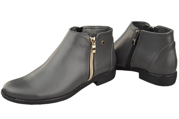 Frühlings-Damenschuhe Stiefeletten, Naturleder, Graphit 872 ElitaBut