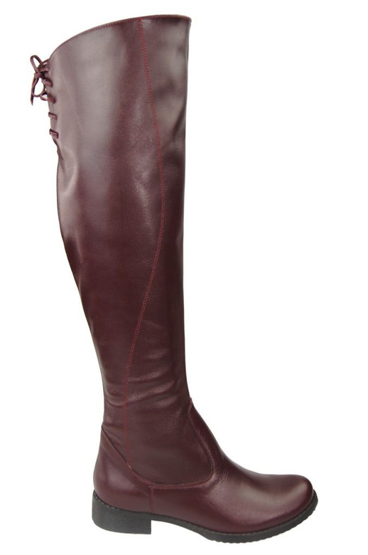 Schuhe Damenstiefel Stiefel Overknee-Stiefel Naturleder Burgund 121 ElitaBut