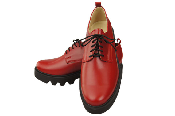 Schuhe Damen Schnürschuhe Rot Leder Natur 180 ElitaBut