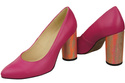 Damenschuhe Pumps Lila Naturleder Bunter Zierabsatz 194 ElitaBut