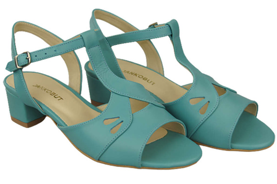 Damenschuhe Türkise Sandalen, Naturleder 169 ElitaBut