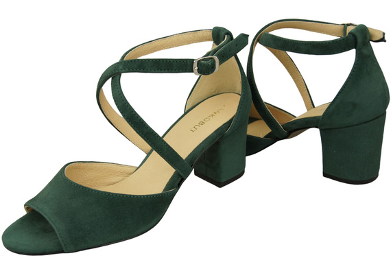 Damenschuhe Sandalen Grünes Naturleder Wildleder 111 ElitaBut