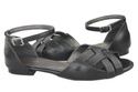 Schuhe Damen Sandalen Schwarz Naturleder 128 ElitaBut
