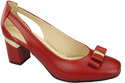 Schuhe Damen Rot Pumps aus Naturleder mit dekorativem Absatz 199 ElitaBut