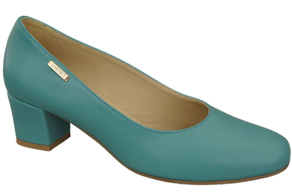 Damenschuhe Pumps Naturleder 172 Türkis ElitaBut