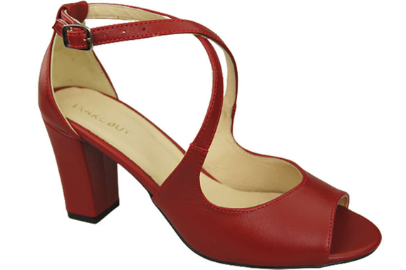 Damenschuhe Sandalen Rot Naturleder 186 ElitaBut