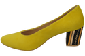 Damenschuhe Zitronenpumps Natürliches Wildleder mit dekorativem Absatz 158 von ElitaBut