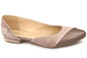 Damenschuhe Ballerina Cappuccino, Naturleder, Wildleder 146 ElitaBut