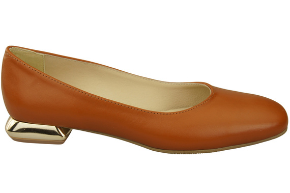 Flache Frauen Schuhe Rotes Dekorative Ferse Naturleder 209 ElitaBut