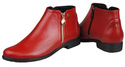 Damenschuhe Damenstiefel Warmes Naturleder Rot 872 von Elitabut