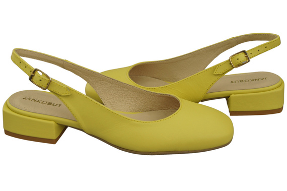 Damen Schuhe Sandalen Zitrone Flacher Absatz Naturleder 206 ElitaBut