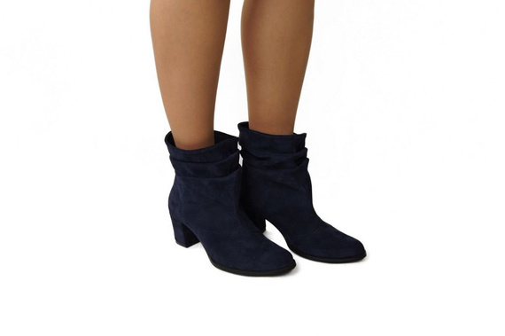 Damenschuhe Stiefeletten, Naturleder, Marineblau 986 ElitaBut