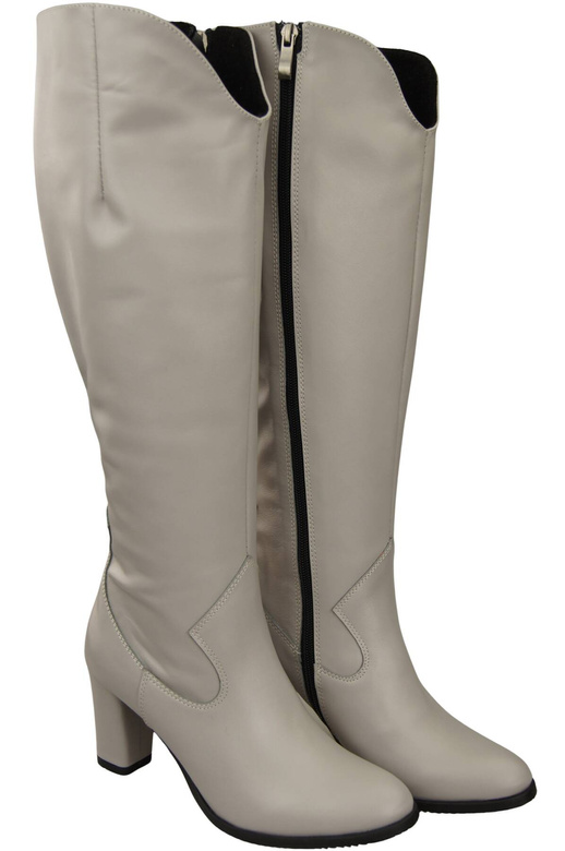 Stilvolle Damen Helle Esche Stiletto Stiefel Naturleder 211 ElitaBut