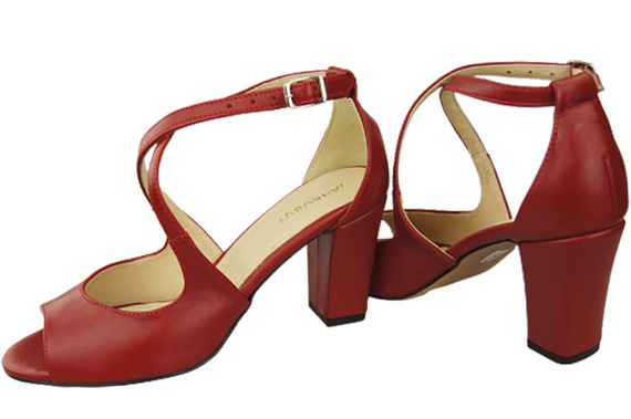 Damenschuhe Sandalen Rot Naturleder 186 ElitaBut