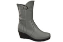 Damen-Keilstiefel, Naturleder, Grau 178 ElitaBut