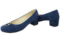 Damenschuhe Pumps Marineblau Naturleder Wildleder 135 ElitaBut