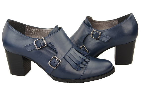 Damenschuhe, Naturleder, Marineblau 985 ElitaBut