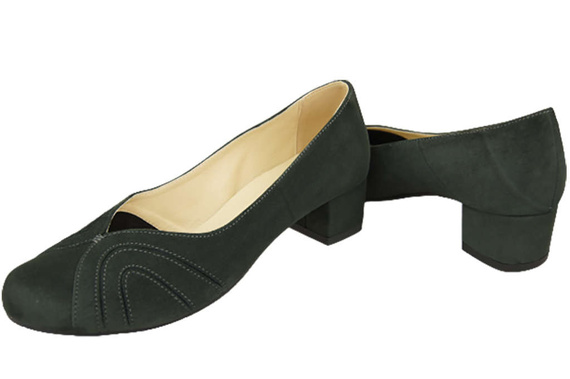 Damenschuhe Pumps, natürliches Wildleder, Graphit 786 von ElitaBut