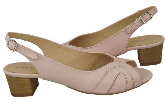 Damenschuhe Sandalen, Naturleder, Puderrosa 991 ElitaBut