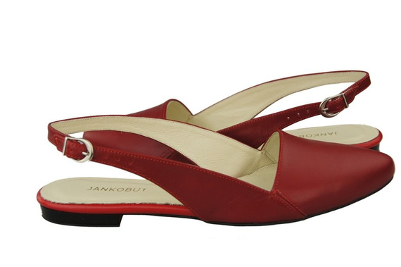 Schuhe Damen Sandalen Rot Naturleder 996 ElitaBut