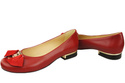 Damen Ballerinas Naturleder Rot 894 ElitaBut