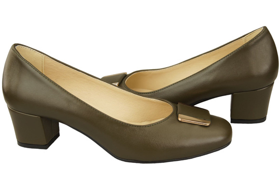 Damenschuhe Pumps Naturleder 187 Olive ElitaBut