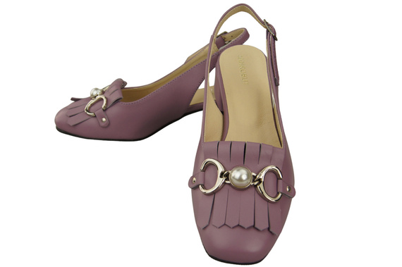 Damenschuhe Lilienfarben Sandalen mit Fransen verziert Naturleder 208 ElitaBut