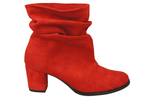 Damenschuhe Stiefeletten, Naturleder, Rot 986 ElitaBut