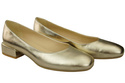 Bequeme Frauen Schuhe Gold Flats Natural Leder 204 ElitaBut