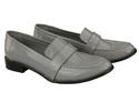 Schuhe Damen Mokassins Naturleder Grau lackiert 139 ElitaBut