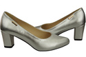 Klassische Glatt Damen Silber Naturleder Schuhe 213 ElitaBut