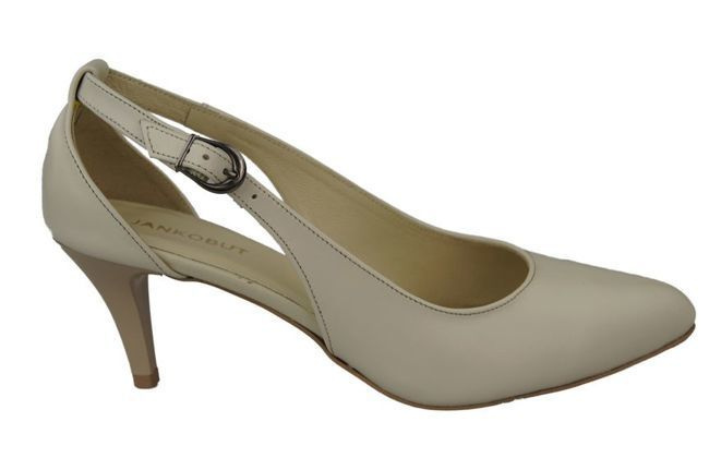 Damenschuhe Sandalen Niedriger Absatz, Naturleder, Beige 973 ElitaBut