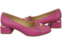 Damenschuhe Pumps mit Fransen verziert Fuchsia Naturleder 195 ElitaBut