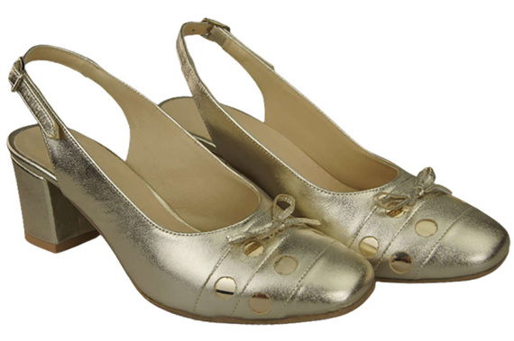 Damenschuhe Sandalen Gold Naturleder 167 ElitaBut