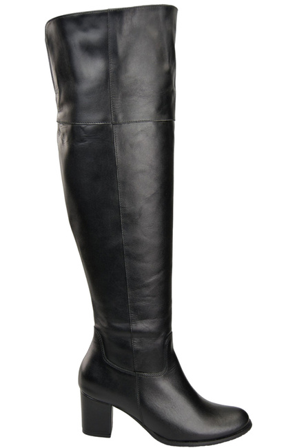 Footwear Overknee-Stiefel für Damen, Naturleder 190 Schwarz ElitaBut