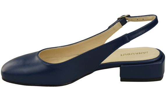 Damen Schuhe Sandalen Marineblau Flacher Absatz Naturleder 206 ElitaBut