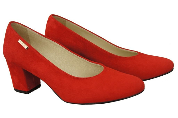 Damenschuhe Rote Pumps Naturleder Wildleder 125 ElitaBut