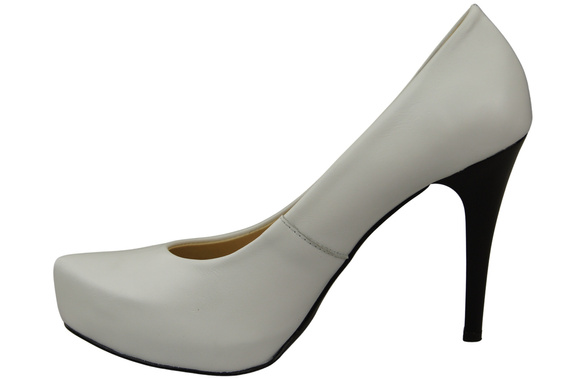 Damen Footwear Weiß Stiletto Pumps Naturleder 205 ElitaBut