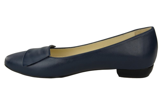 Damenschuhe Ballerinas Marineblau, Naturleder 988 ElitaBut