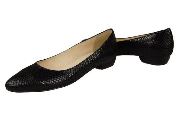 Damenschuhe Pumps, Naturleder, Schuppenmotiv, Schwarz 928 ElitaBut