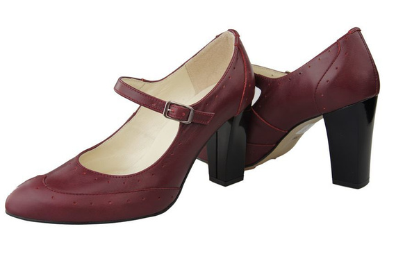 Damenschuhe Pumps, Naturleder, Burgund 958 ElitaBut